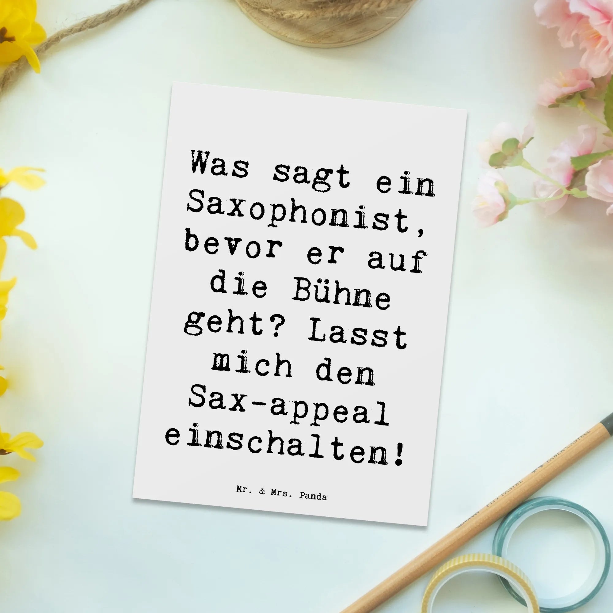 Postkarte Spruch Magischer Saxophon-Charme Designkarte, spruchkarte, Postkarte, Fotokarte, bildkarte, kunstkarte, Postkarten, Grußkarte, einzelkarte, Ansichtskarten, Kunstkarten, Ansichtskarte, Motivkarte, Instrumente, Geschenke Musiker, Musikliebhaber