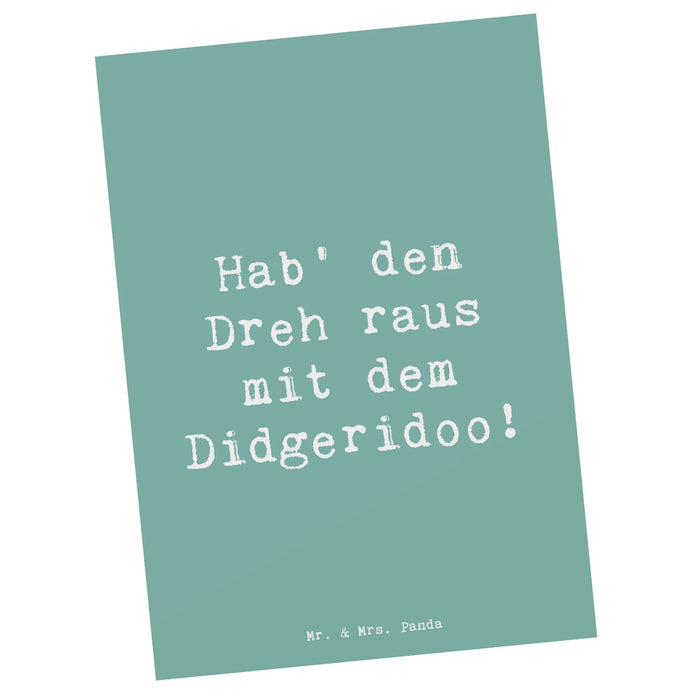 Postkarte Spruch Didgeridoo Dreh