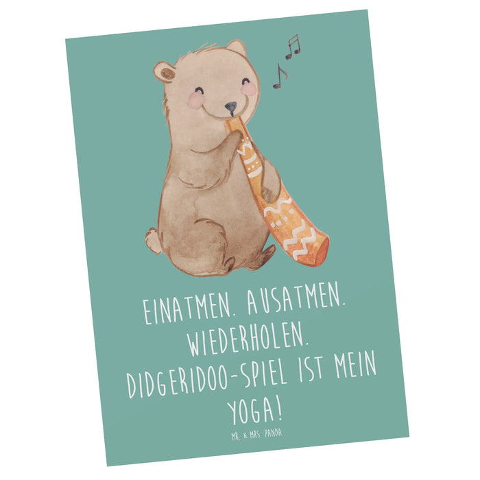 Postkarte Didgeridoo Yoga