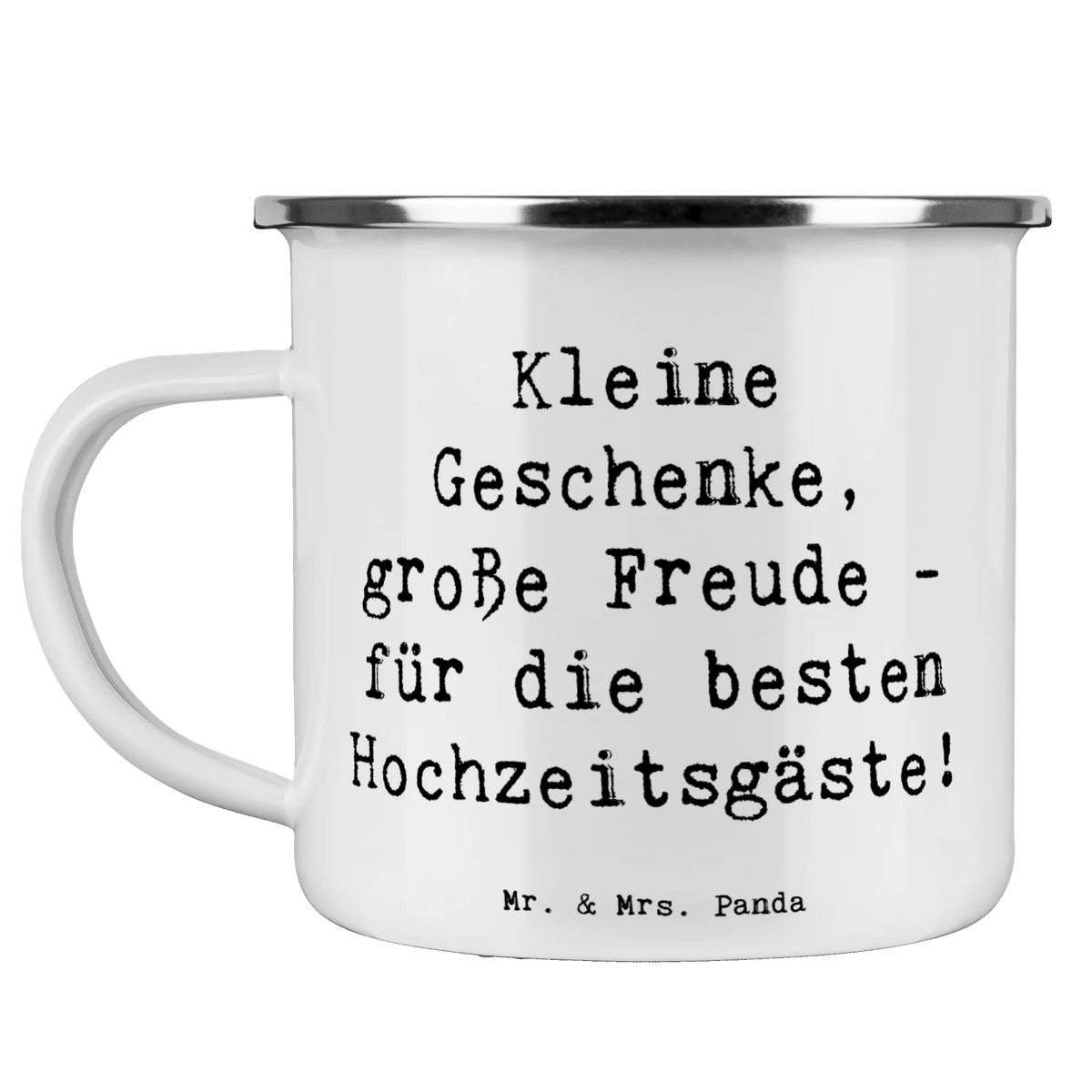 Camping Emaille Tasse Spruch Gastgeschenke Freude