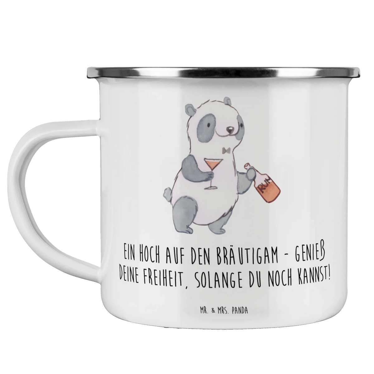 Camping Emaille Tasse Junggesellenabschied Feier