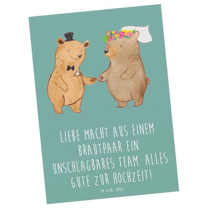 Postkarte Unschlagbares Brautpaar
