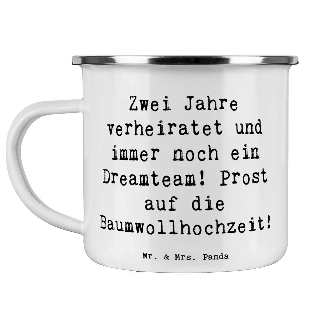 Camping Emaille Tasse Spruch 2. Hochzeitstag Baumwollhochzeit Campingtasse, Teebecher, Teetasse, Campingbecher, Motivtasse, Reisebecher, wanderbecher, wandertasse, Tasse Emaille, Haferl, Blechtasse, becher emaille, Outdoor Tasse, blechbecher, Kaffeepott, Outdoor Becher, reisetasse, metallbecher, Emaille Tasse, Pott, outdoortasse, Emaille Becher, Emailletasse, emaillebecher, Verlobungsfeier, Hochzeit, Hochzeitskarte, Trauung, Hochzeitsgeschenke für Brautpaar, Hochzeitsfeier, Hochzeitsgeschenk, Hochzeitsgeschenkideen, Ehe, Trauungsgeschenk, Verlobungsgeschenk