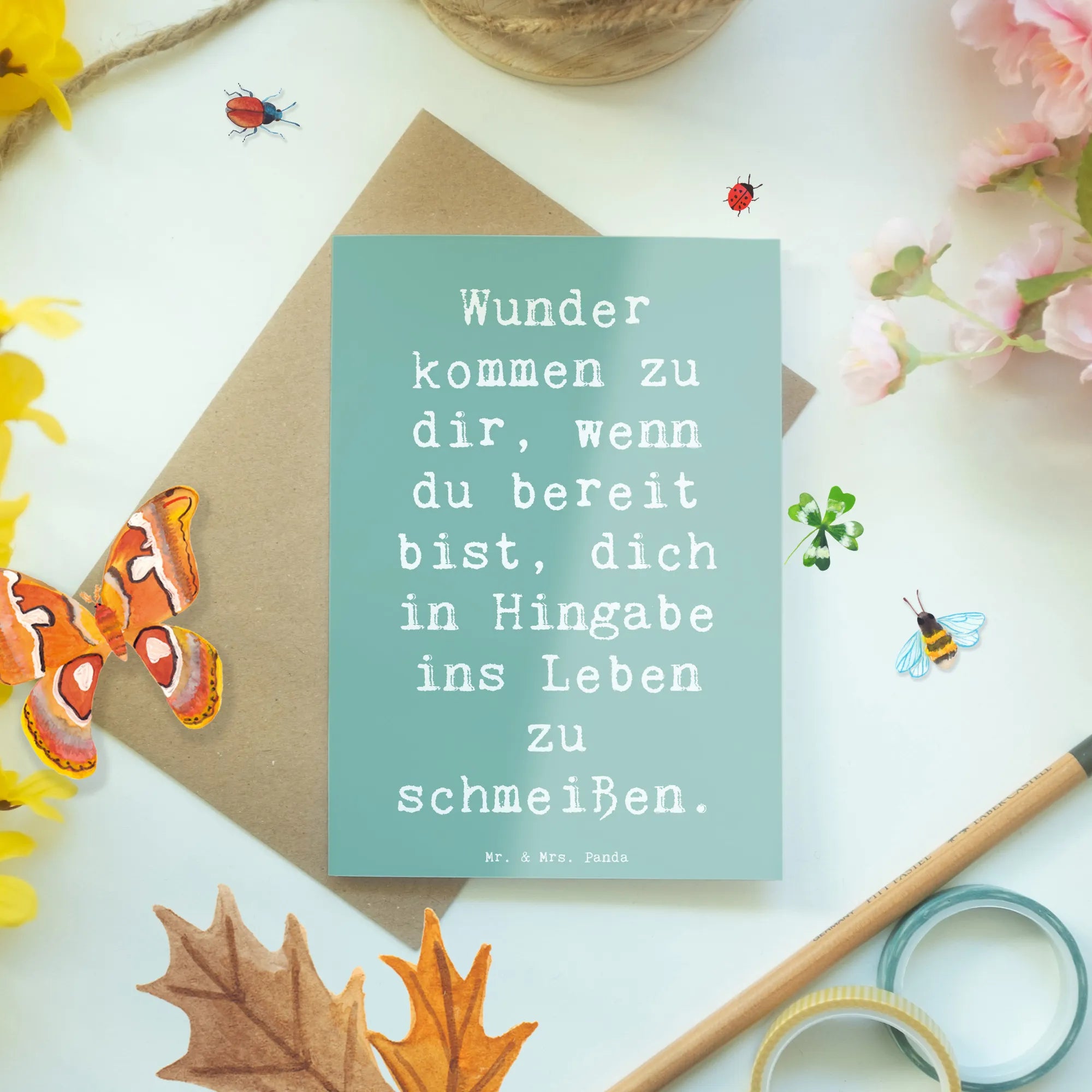 Grußkarte Spruch Wunder Hingabe einladungskarten, babykarte, glückwunschkarten, Grußkarten, abiturkarte, osterkarten, osterkarte, dankeskarten, Beileidskarte, Klappkarte, Glückwunschkarte, neujahrskarte, firmungskarte, kommunionskarte, Motivkarte, jubiläumskarte, spruchkarte, Grußkarte, genesungskarte, hochzeitskarten, vatertagskarte, valentinstagskarte, weihnachtskarten, Einzigartig, Lächeln, wanddeko, spruch kollektion, freude, wohnaccessoires, mr and mrs panda, liebe, sprüche sammlung, Kreativ, glück, schöne sprüche, inspiration, shopify, nachhaltige geschenke, motivation, zitate, Dekoration, lebensweisheiten, sprüche, alltag verschönern, geschenkideen