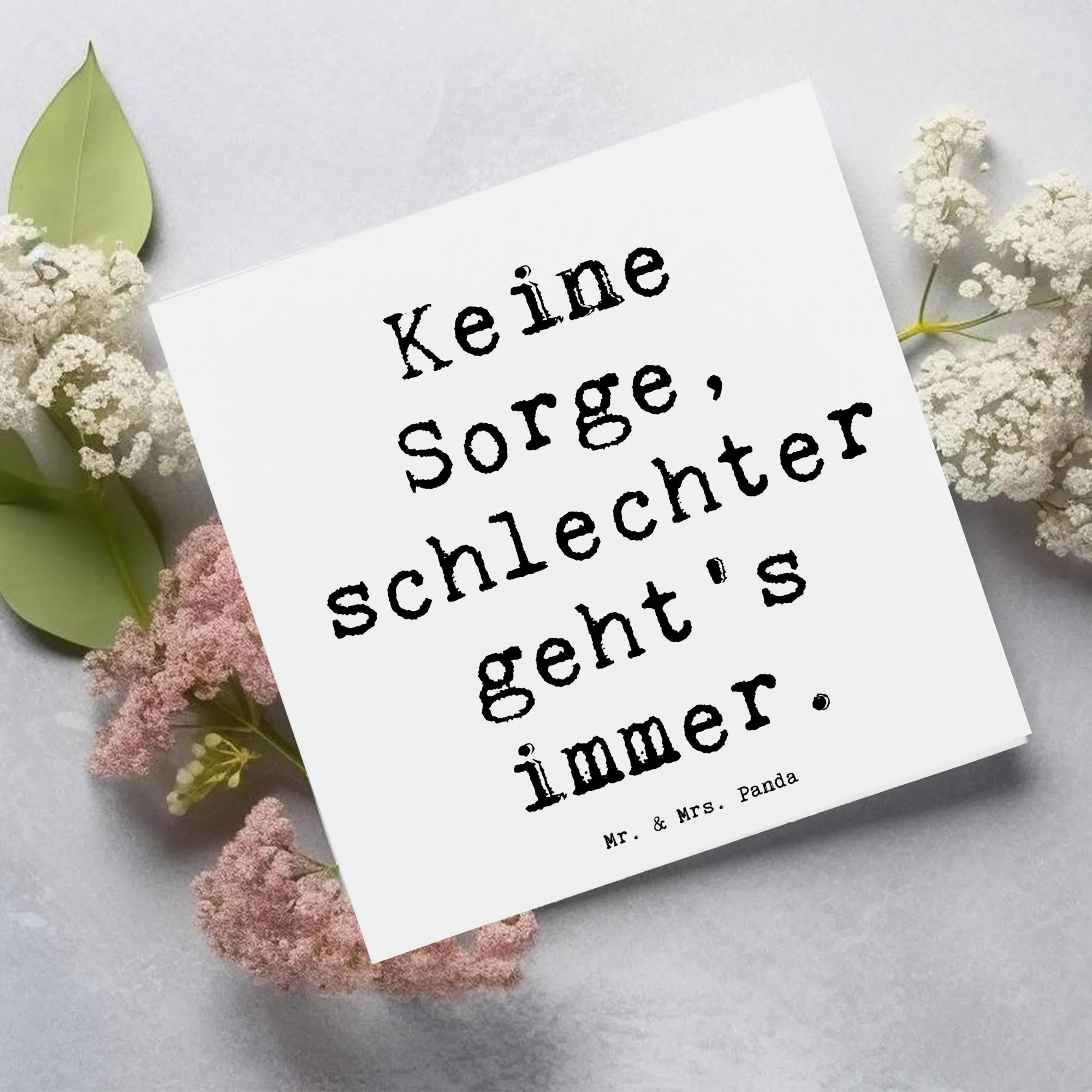 Deluxe Karte Spruch Hoffnung in schwierigen Zeiten