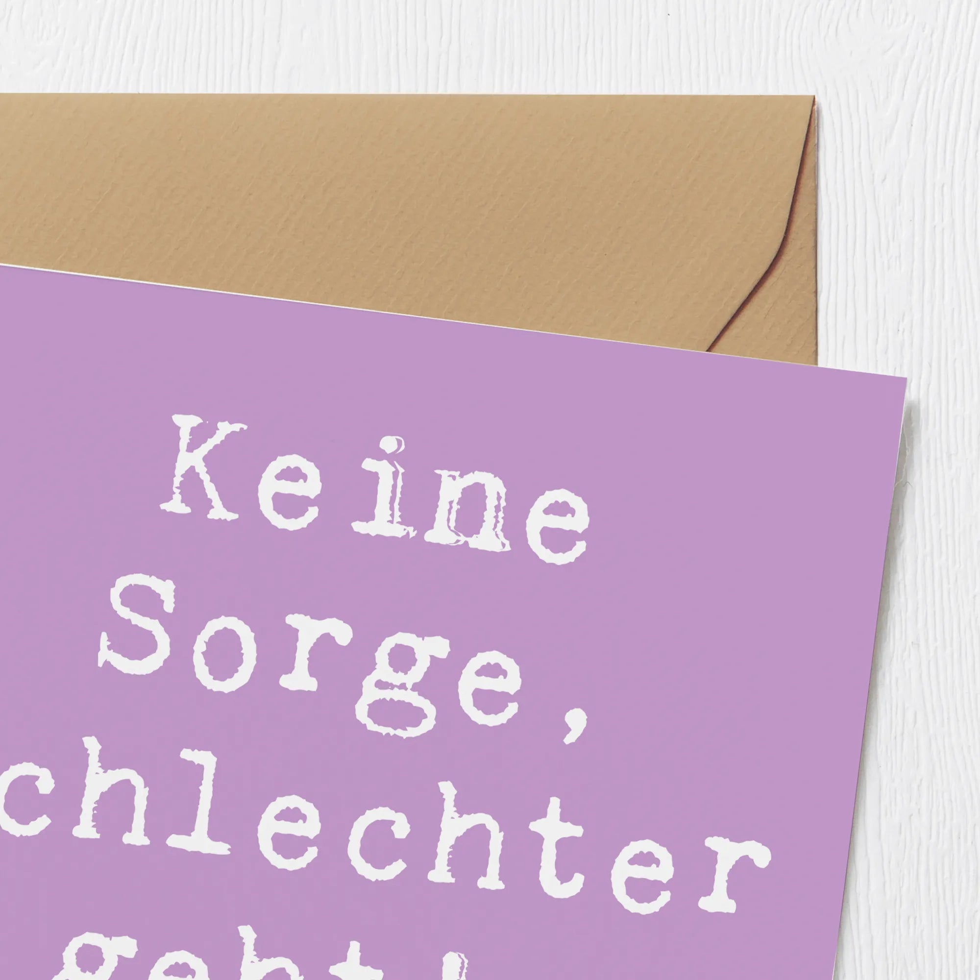 Deluxe Karte Spruch Hoffnung in schwierigen Zeiten