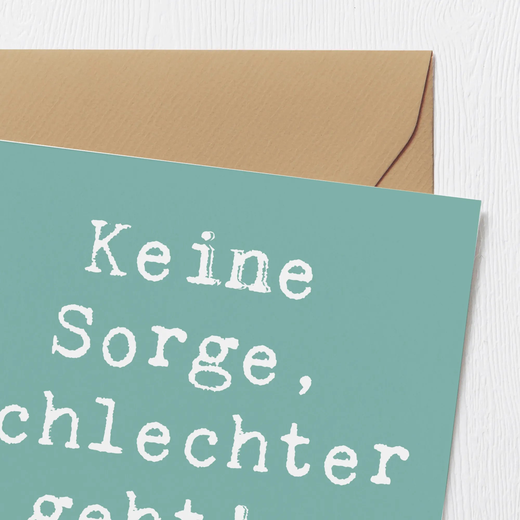 Deluxe Karte Spruch Hoffnung in schwierigen Zeiten