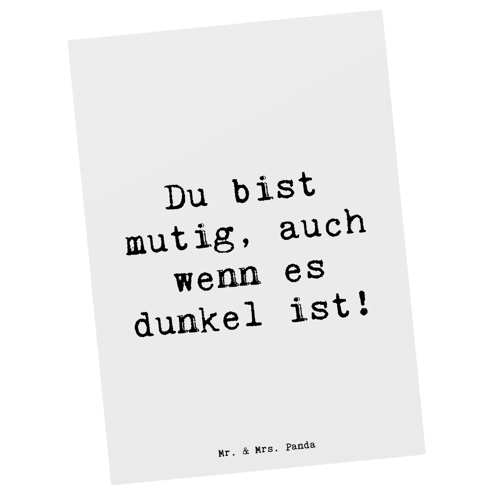 Postkarte Spruch Angst vor Dunkelheit überwinden