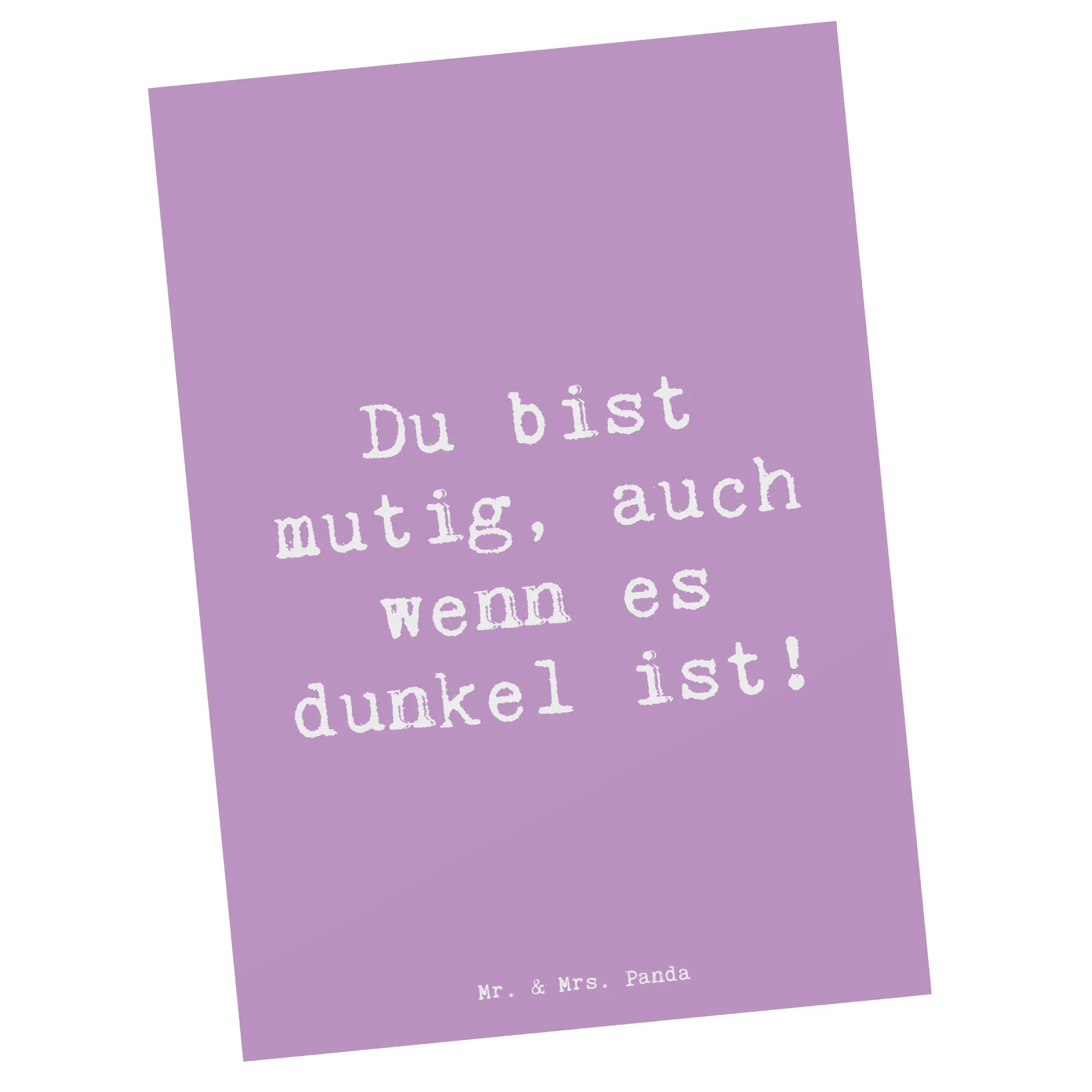Postkarte Spruch Angst vor Dunkelheit überwinden