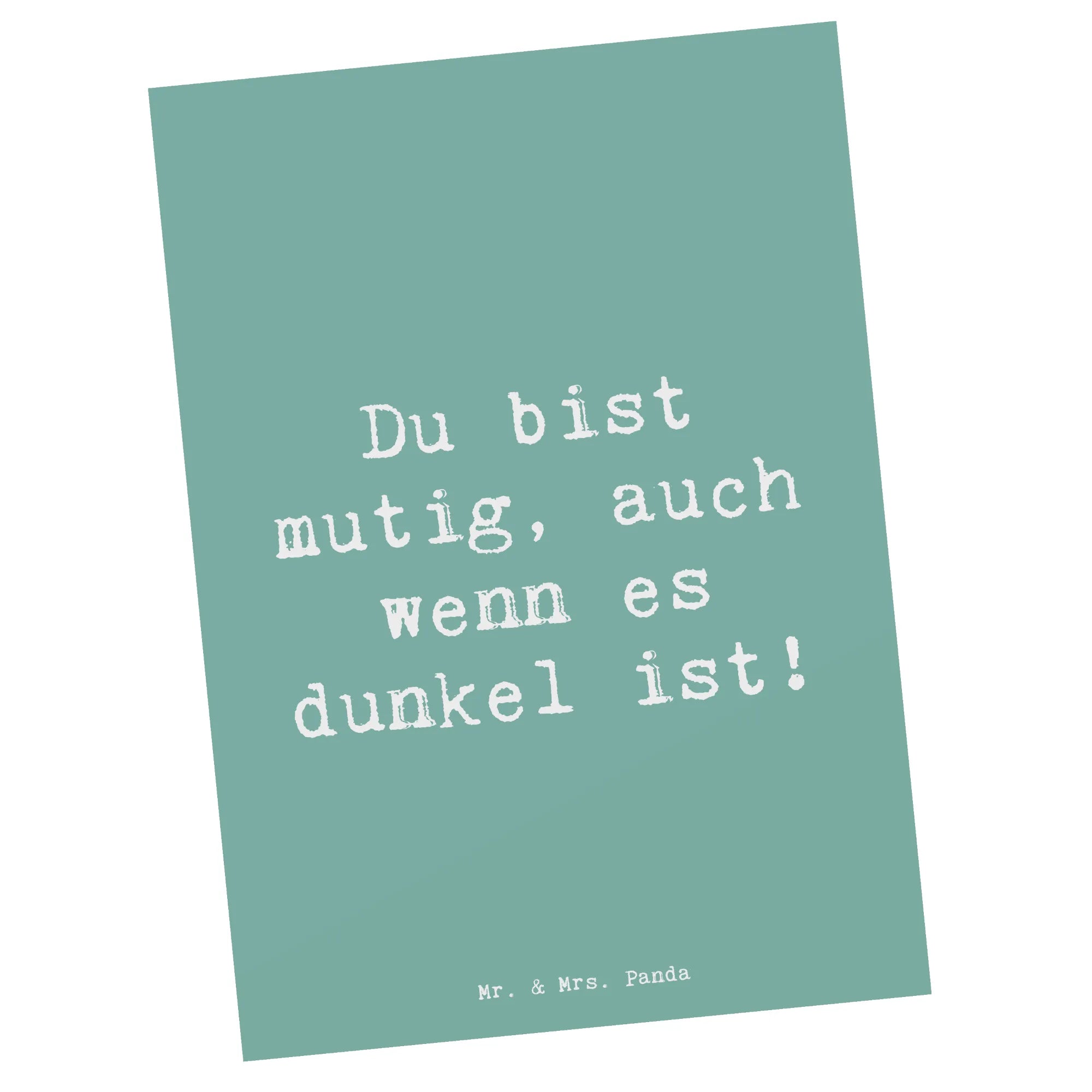 Postkarte Spruch Angst vor Dunkelheit überwinden