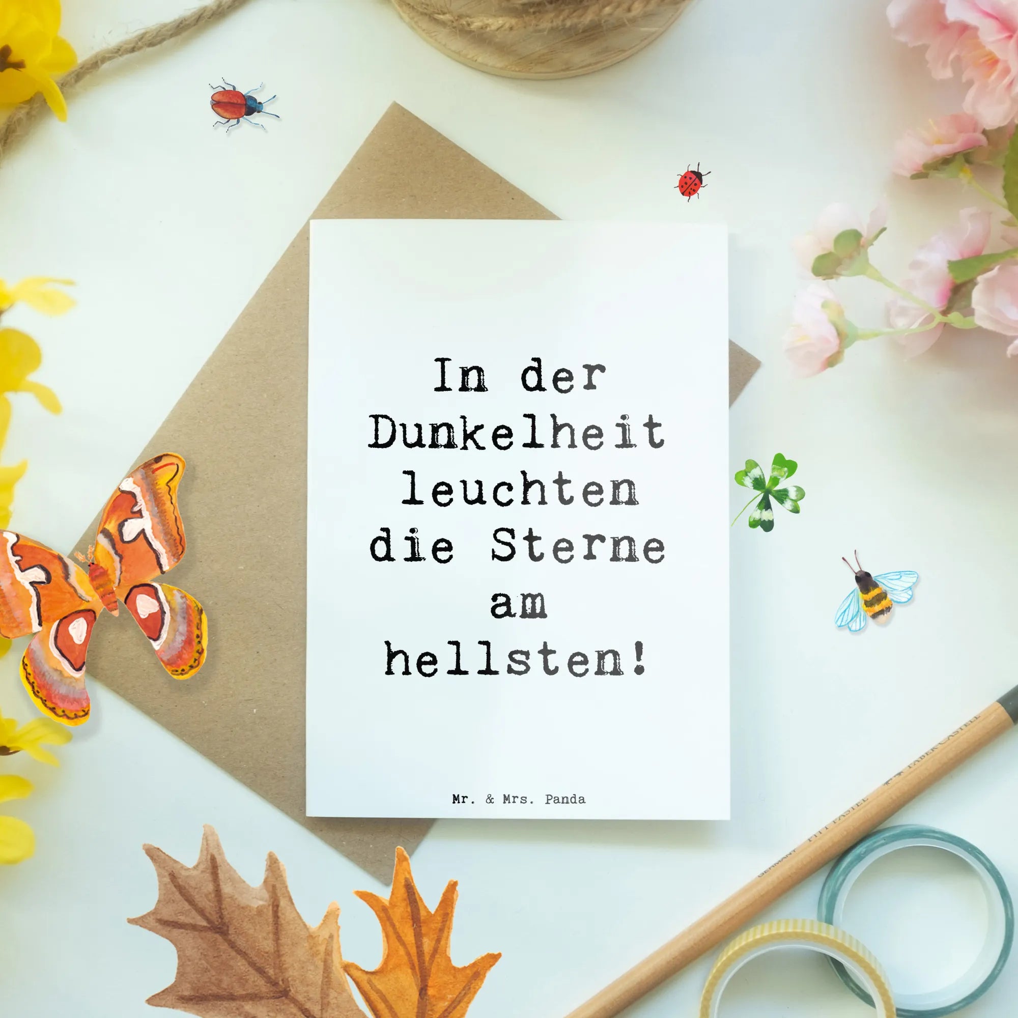 Grußkarte Spruch Angst vor Dunkelheit überwinden