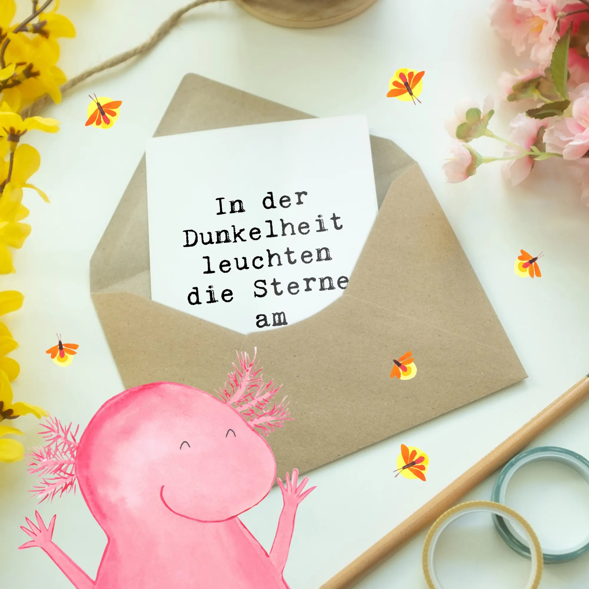 Grußkarte Spruch Angst vor Dunkelheit überwinden