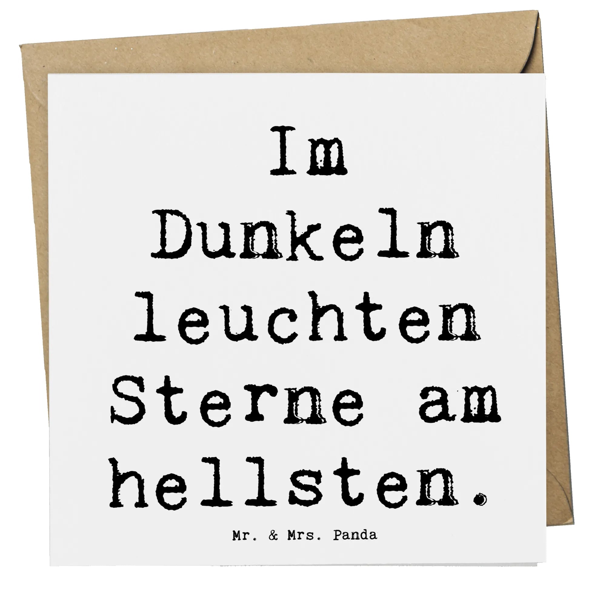 Deluxe Karte Spruch Angst vor Dunkelheit überwinden