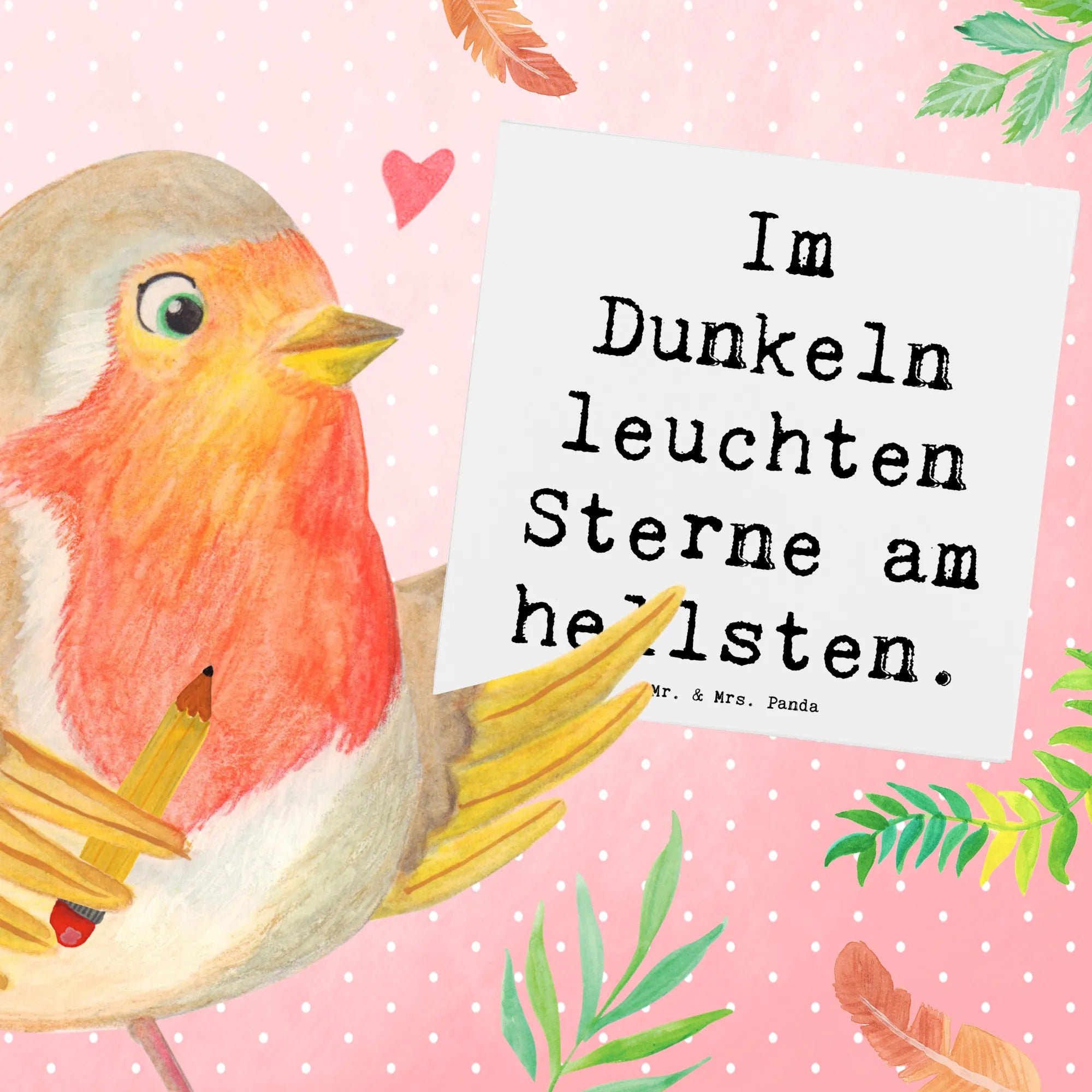 Deluxe Karte Spruch Angst vor Dunkelheit überwinden