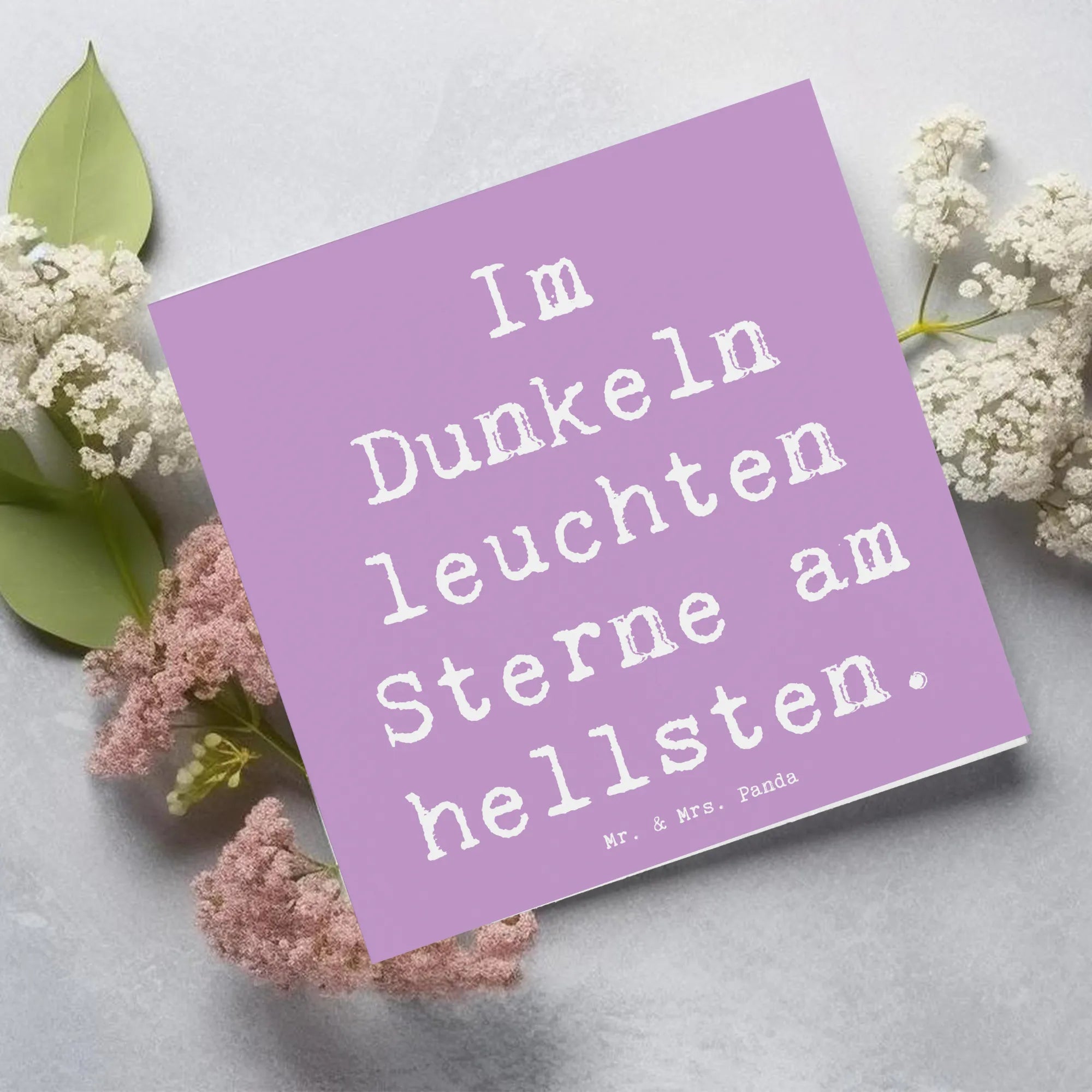 Deluxe Karte Spruch Angst vor Dunkelheit überwinden