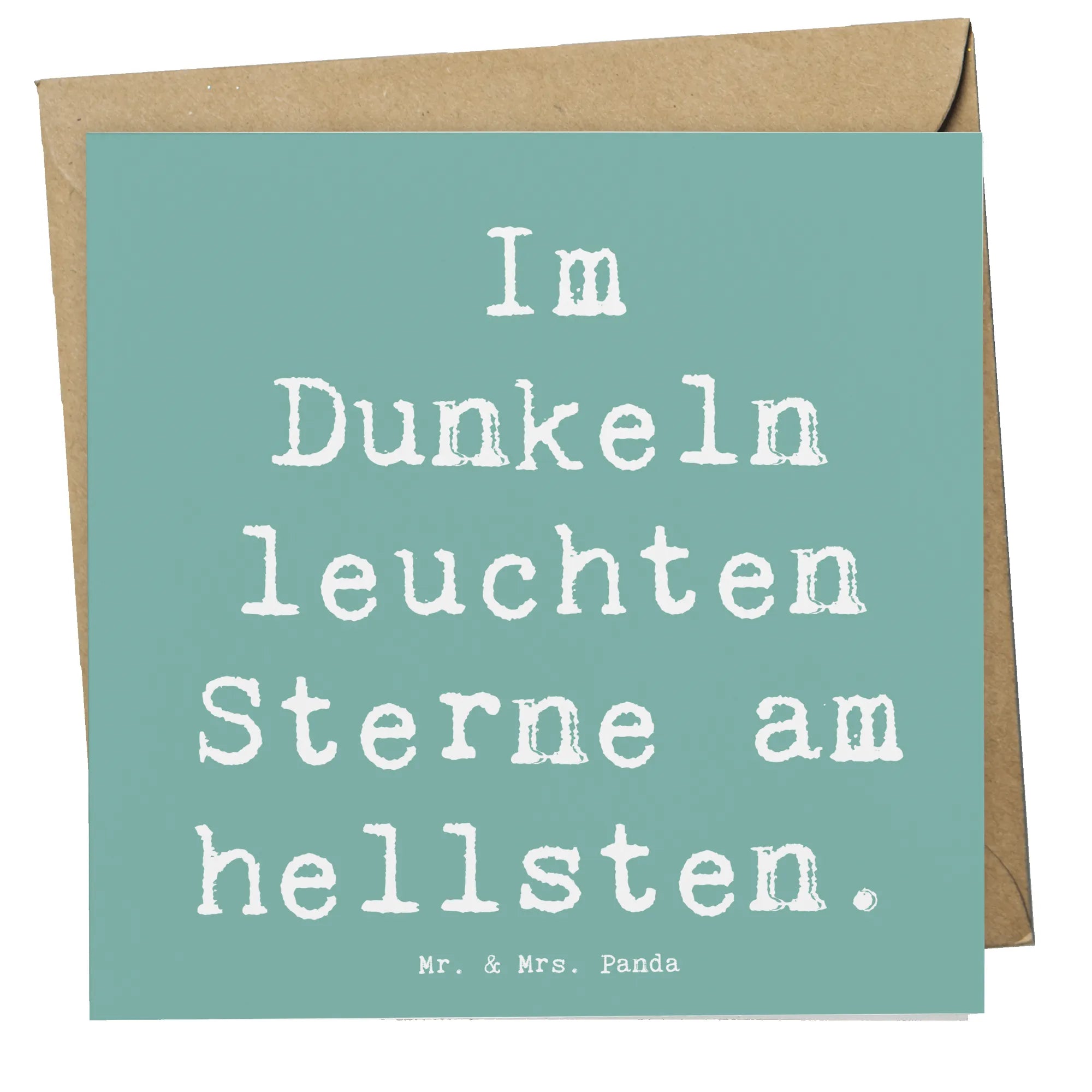 Deluxe Karte Spruch Angst vor Dunkelheit überwinden