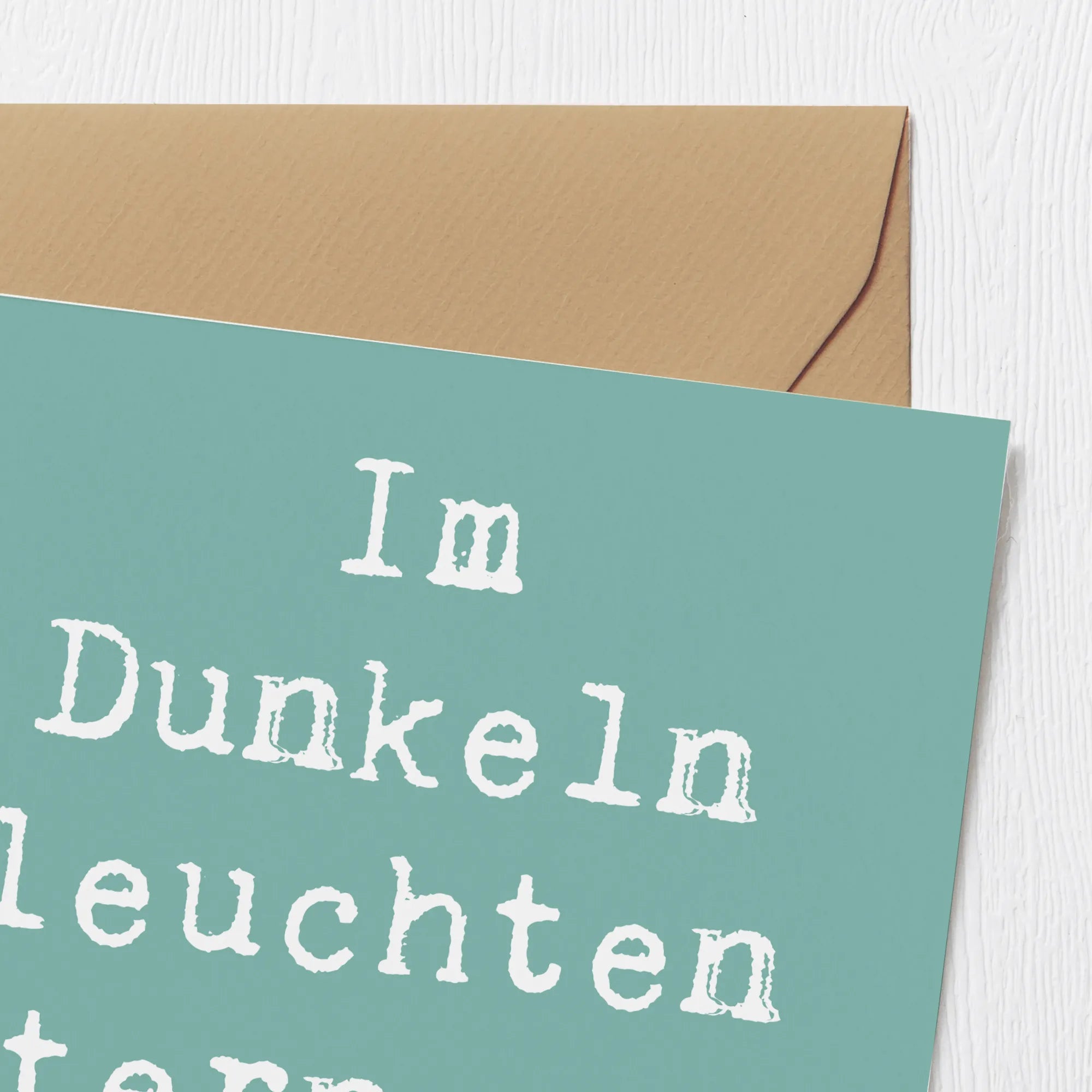 Deluxe Karte Spruch Angst vor Dunkelheit überwinden