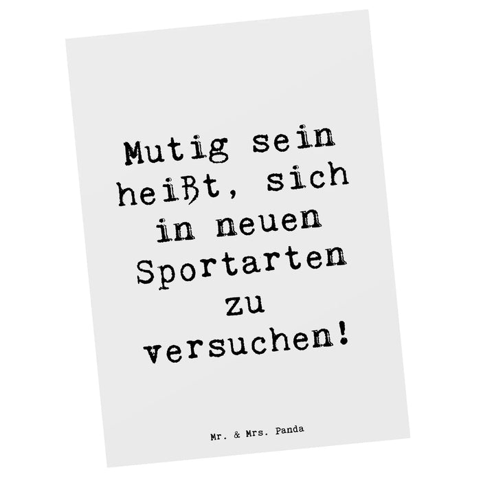 Postkarte Spruch Neue Sportart versuchen