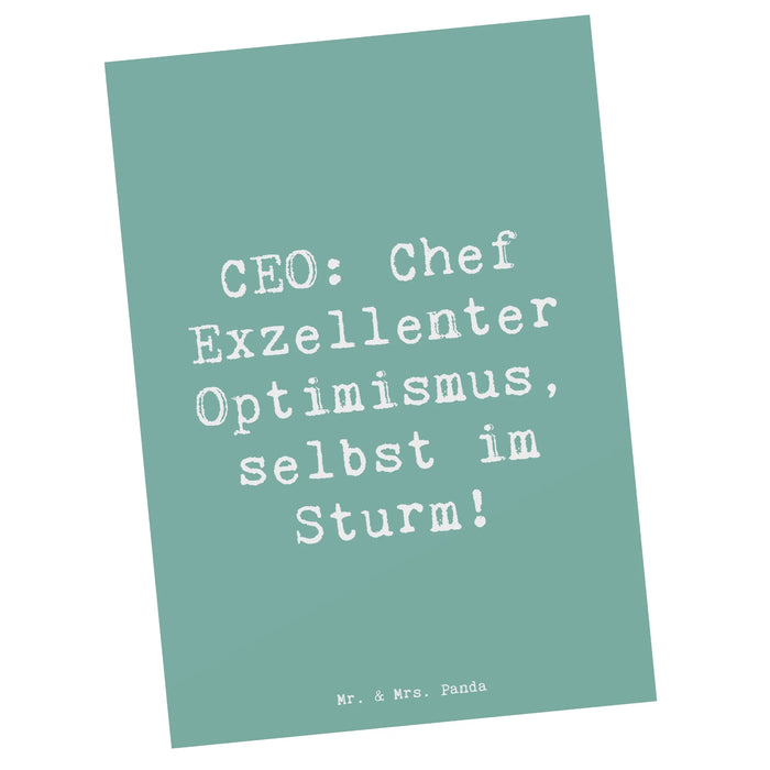 Postkarte Spruch CEO Optimismus