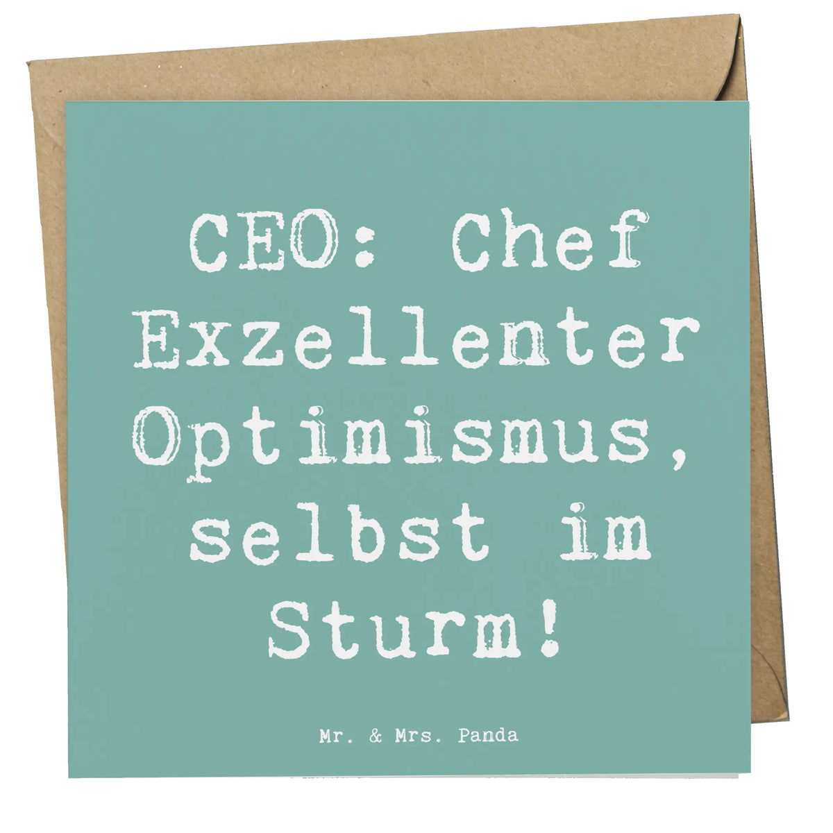 Deluxe Karte Spruch CEO Optimismus doppelkarte, Klappkarte, Grußkarte, faltkarte, Glückwunschkarte, anlasskarte, Firma, Mitarbeiter, Arbeitskollege, Kollegin, Kollege, Rente, Abschied, Ausbildung, Beruf, Jubiläum, Geschenk, Dankeschön, Danke, Schenken