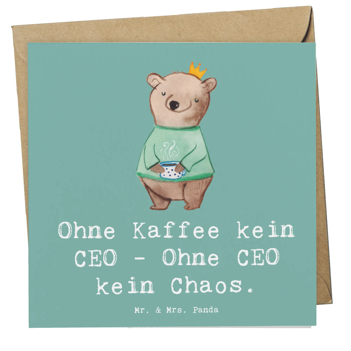 Deluxe Karte CEO ohne Chaos anlasskarte, doppelkarte, Klappkarte, faltkarte, Glückwunschkarte, Grußkarte, Firma, Mitarbeiter, Arbeitskollege, Kollegin, Kollege, Rente, Abschied, Ausbildung, Beruf, Jubiläum, Geschenk, Dankeschön, Danke, Schenken