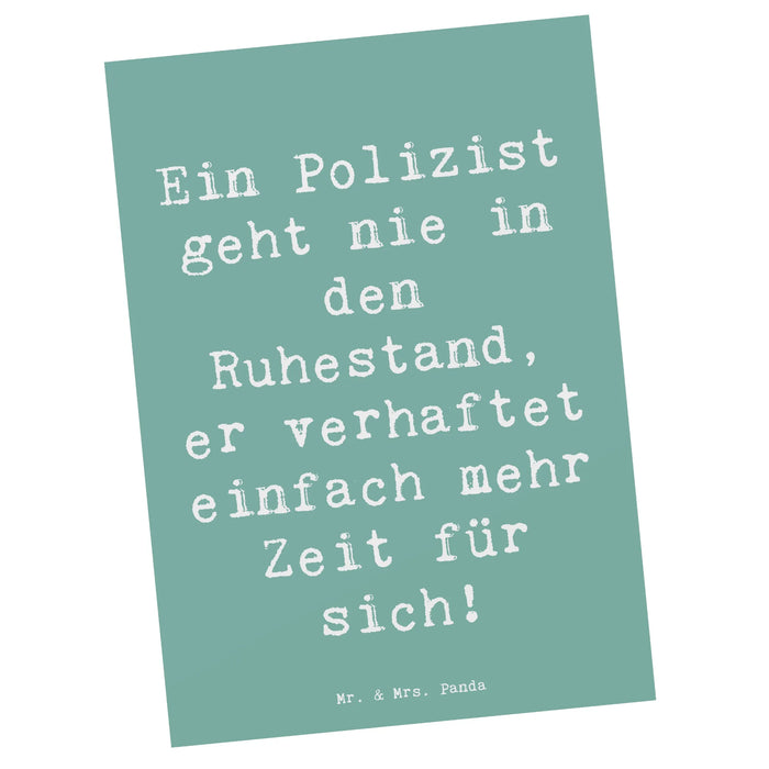 Postkarte Spruch Polizist Ruhestand
