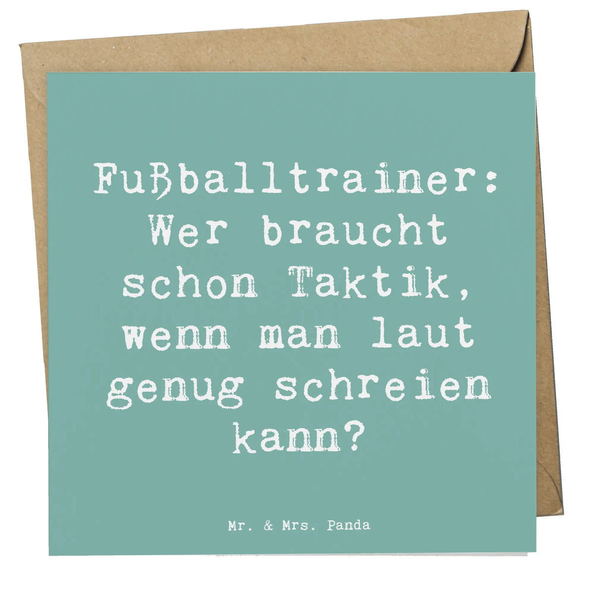 Deluxe Karte Spruch Fußballtrainer Motivation