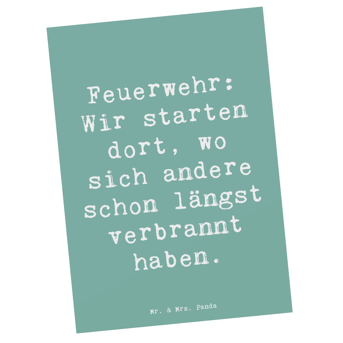 Postkarte Spruch Feuerwehrmann Helden