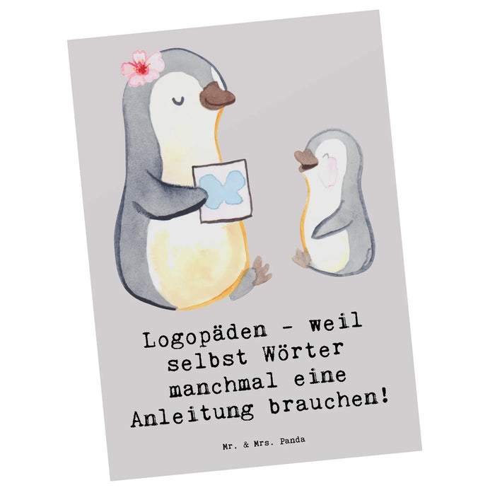 Postkarte Logopädin Helden