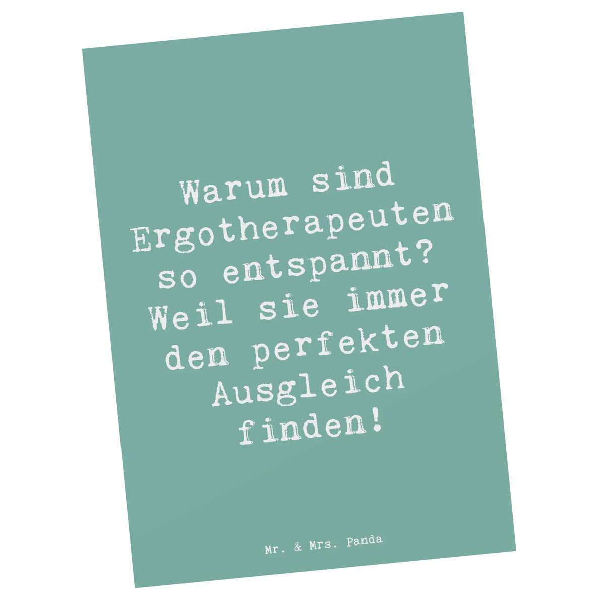 Postkarte Spruch Ergotherapeutin Balance