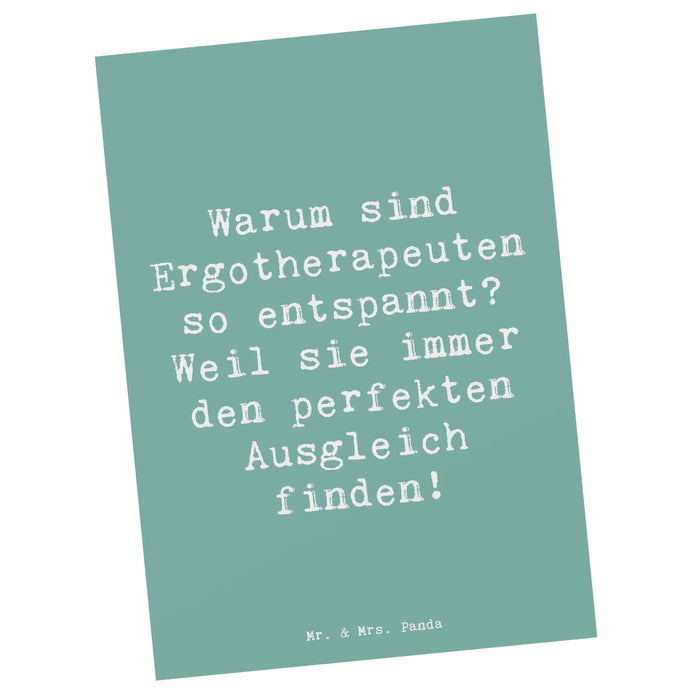 Postkarte Spruch Ergotherapeutin Balance