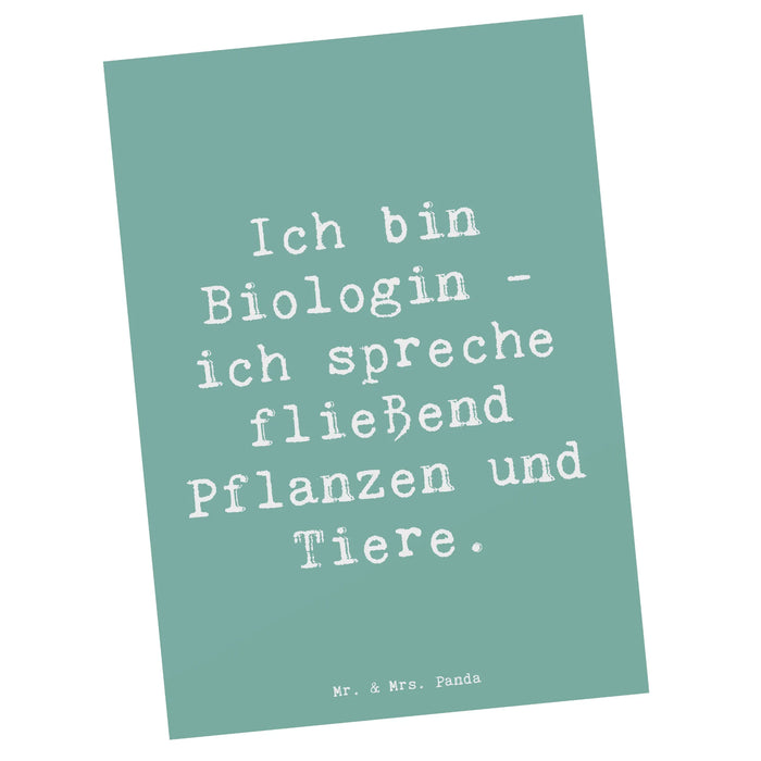 Postkarte Spruch Sprechende Biologin