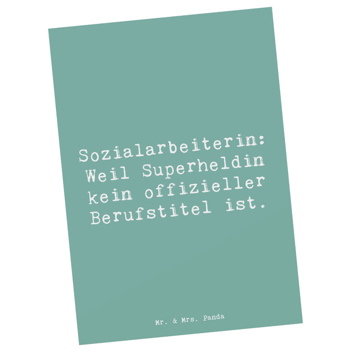 Postkarte Spruch Sozialarbeiterin Heldin