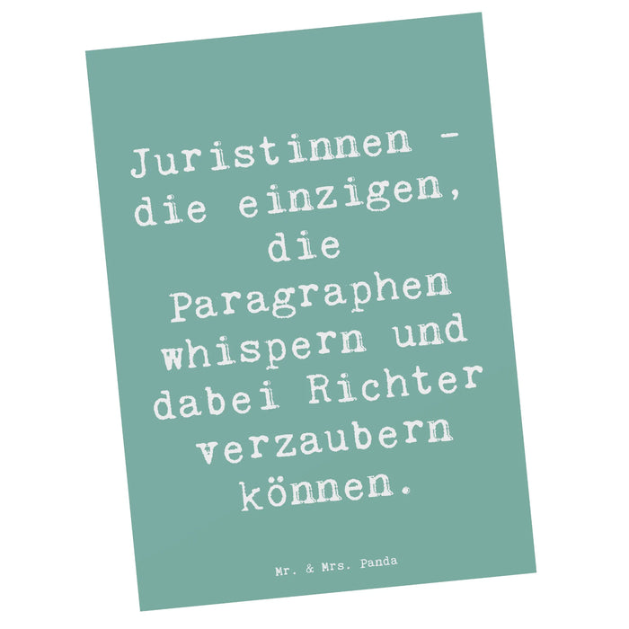 Postkarte Spruch Juristin Zauber