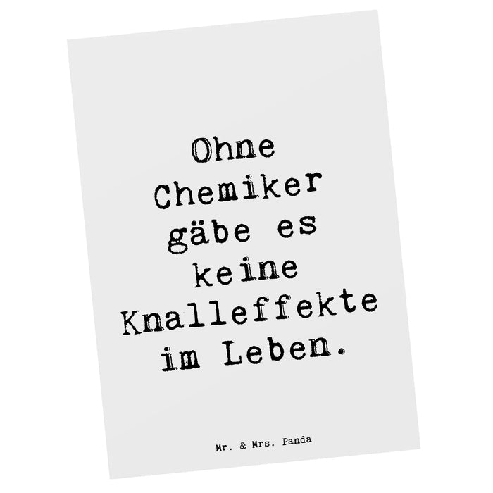 Postkarte Spruch Chemiker Knalleffekte