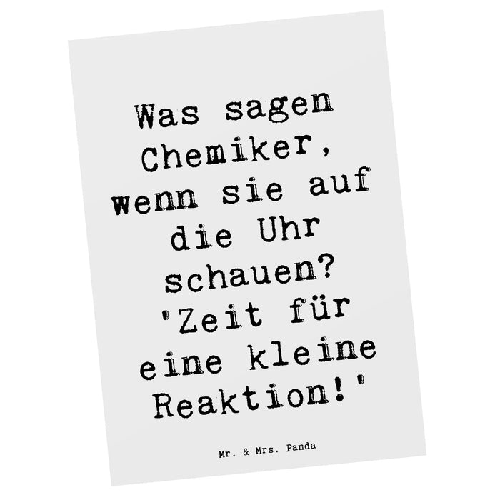 Postkarte Spruch Chemiker Reaktion
