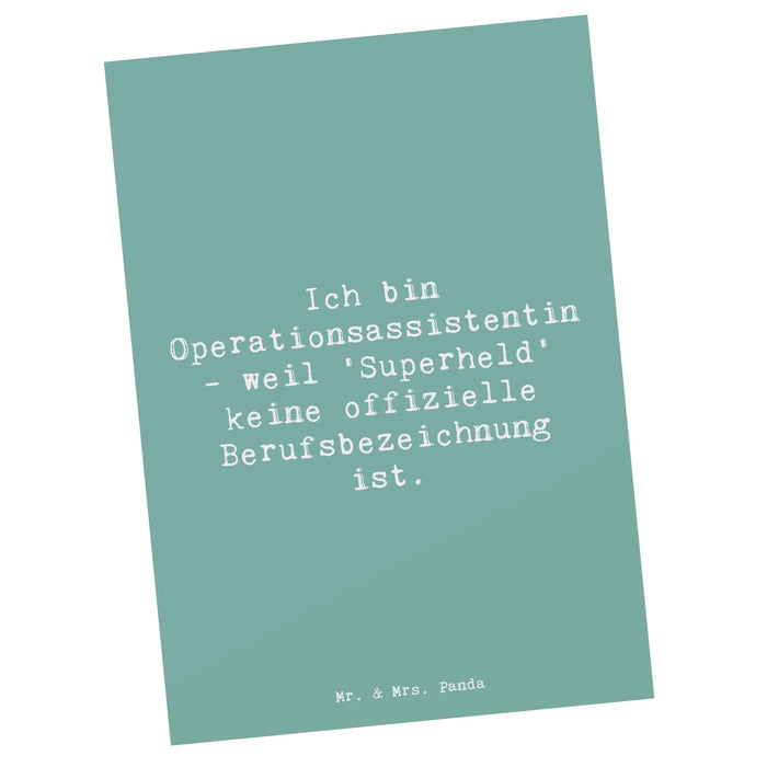 Postkarte Spruch Operationsassistentin Heldin