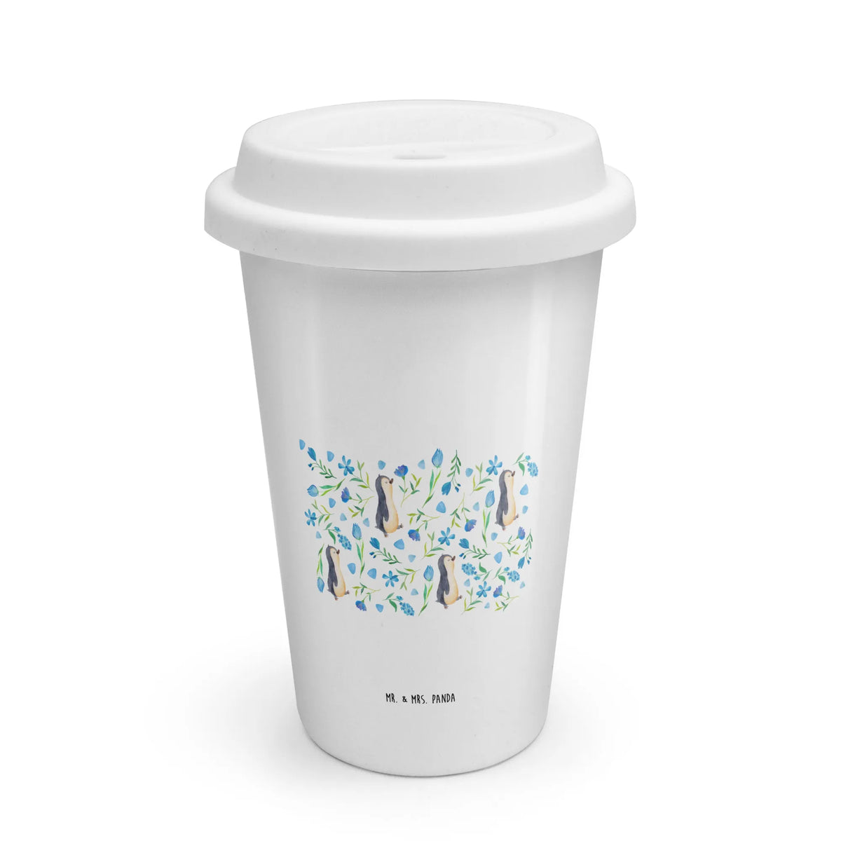 To Go Becher Pinguinliebe Design Isolierbecher To Go, ToGo Kaffeebecher, Kaffeebecher To Go, Thermokaffeebecher, Reisebecher, Thermobecher To Go, Trinkbecher To Go, keramik kaffeebecher, Thermobecher, keramik to go becher, Isolierbecher, Coffee Becher, Wiederverwendbarer Becher, Mehrwegbecher, Keramikbecher, thermobecher keramik, Isolierkaffeebecher, Becher Für Unterwegs, becher kaffee, To Go Becher, Coffee To Go Becher, Pinguine, Aquarell, Muster, Pinguin, Blumen, Blaue Blumen