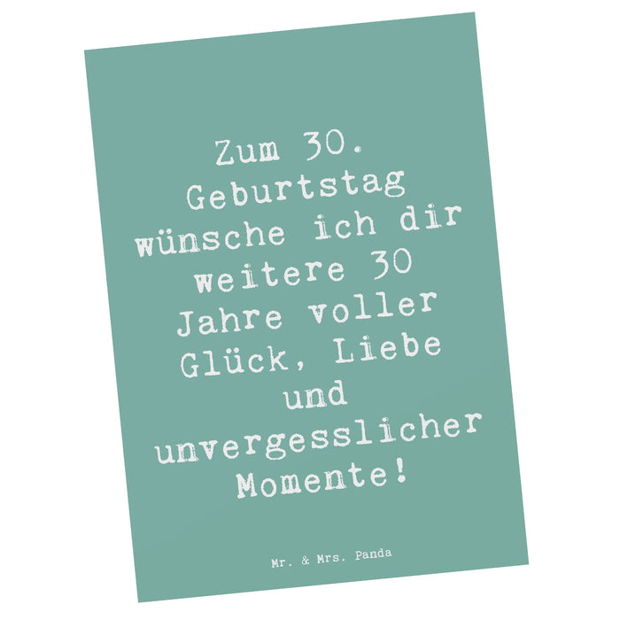 Postkarte Spruch 30. Geburtstag Glück