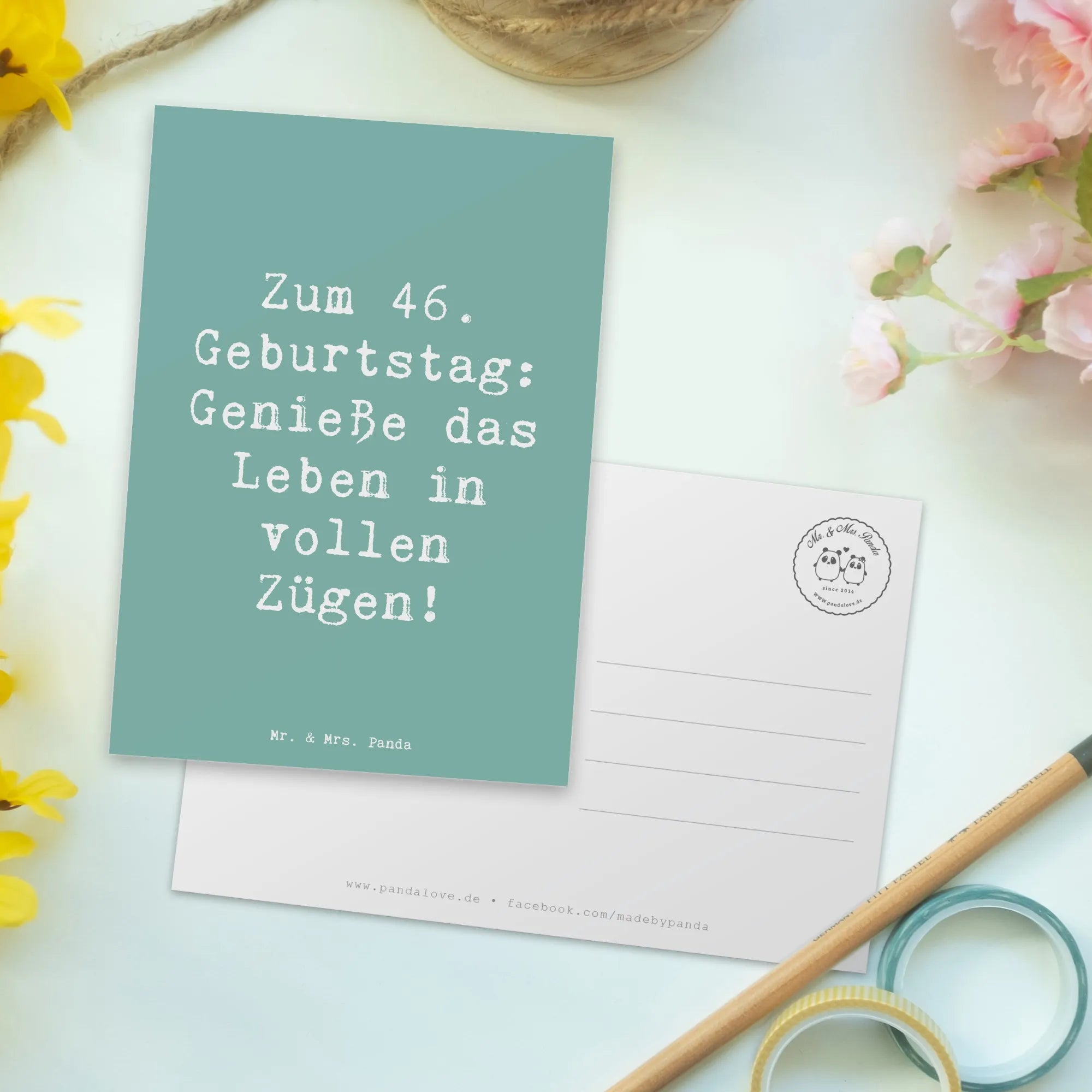 Postkarte Spruch 46. Geburtstag Lebensfreude spruchkarte, Postkarten, Ansichtskarten, Fotokarte, Kunstkarten, Ansichtskarte, Postkarte, Designkarte, bildkarte, kunstkarte, einzelkarte, Motivkarte, Grußkarte, Geschenk, Geburtstag, Geburtstagsgeschenk