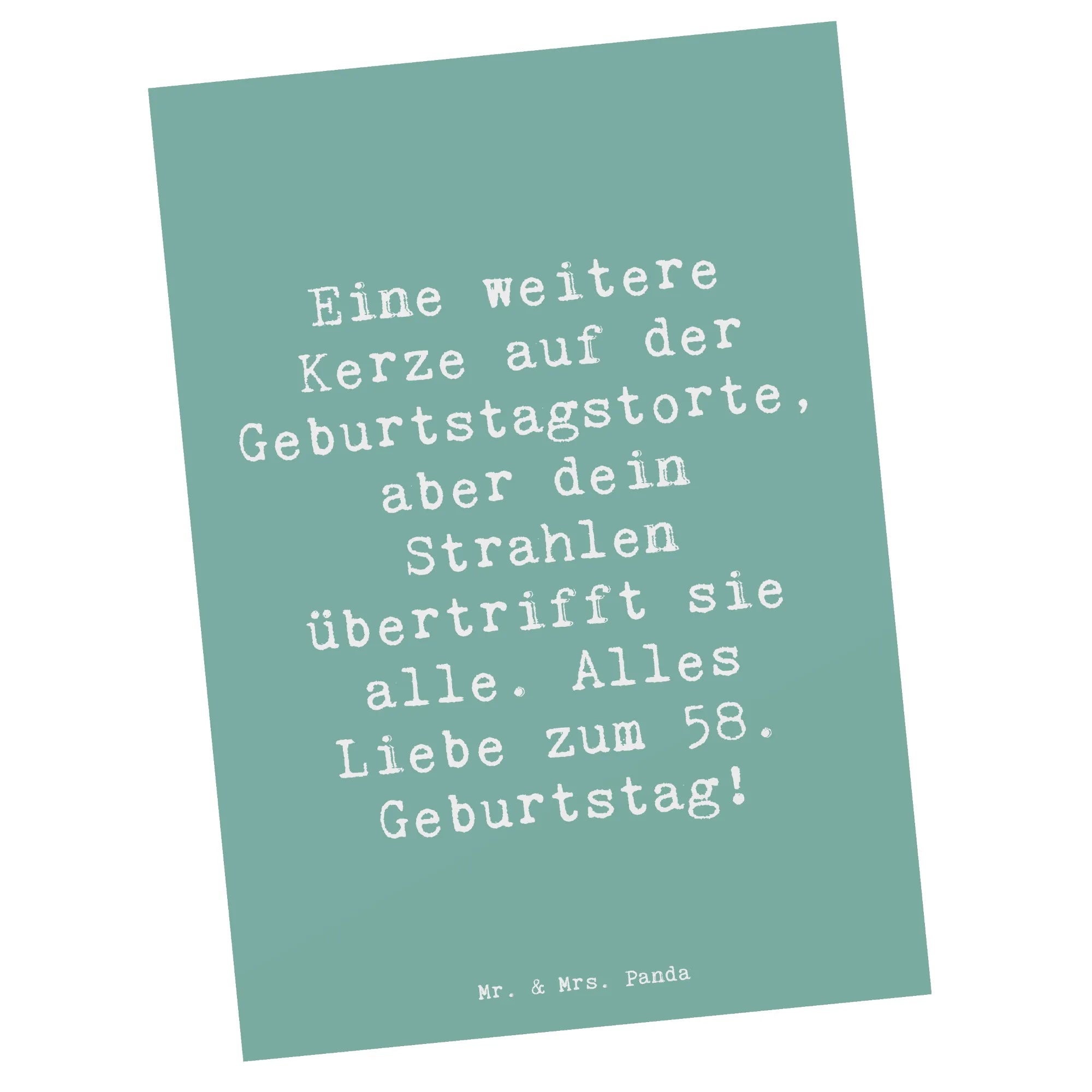 Postkarte Spruch 58. Geburtstag Glanz einzelkarte, Ansichtskarte, Ansichtskarten, Postkarte, Motivkarte, Designkarte, Kunstkarten, kunstkarte, Fotokarte, Grußkarte, Postkarten, bildkarte, spruchkarte, Geschenk, Geburtstag, Geburtstagsgeschenk