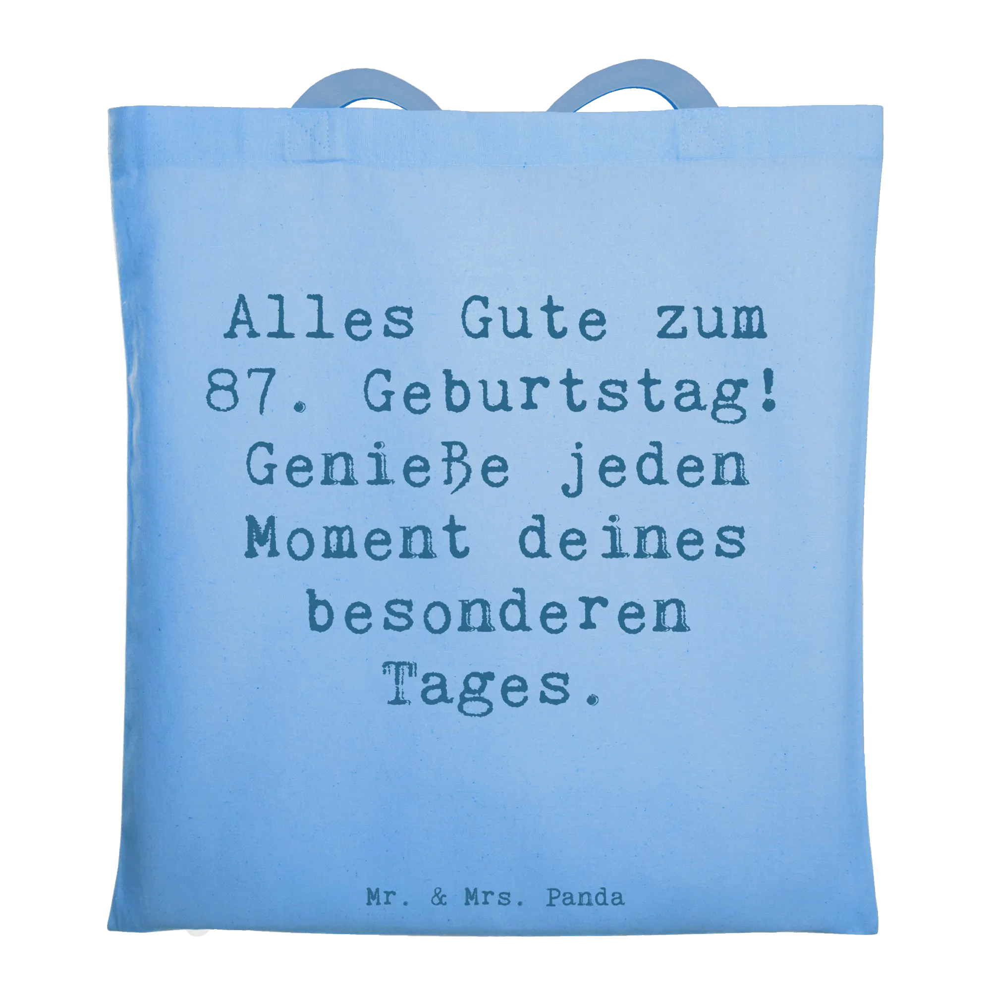 Tragetasche Spruch 87. Geburtstag