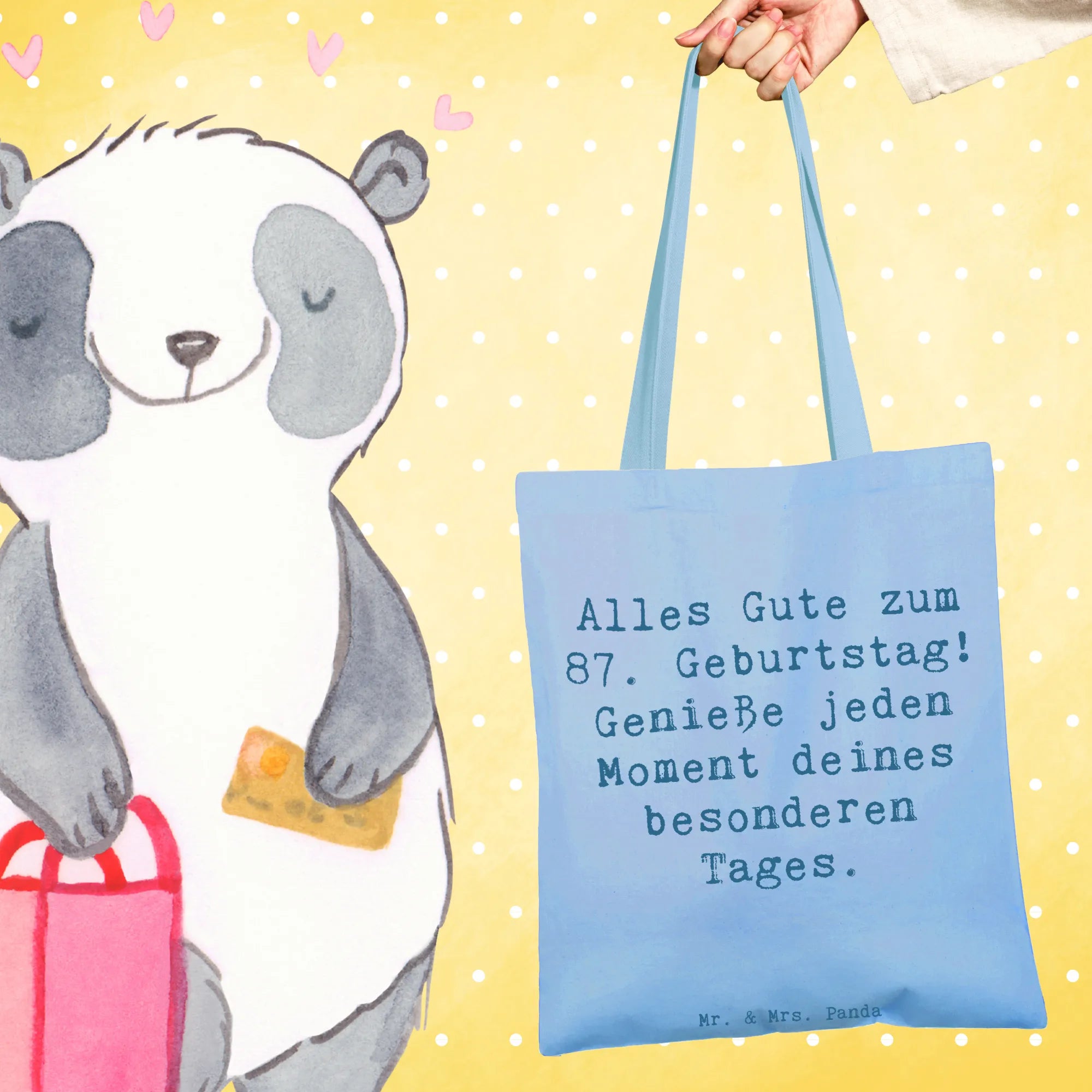 Tragetasche Spruch 87. Geburtstag