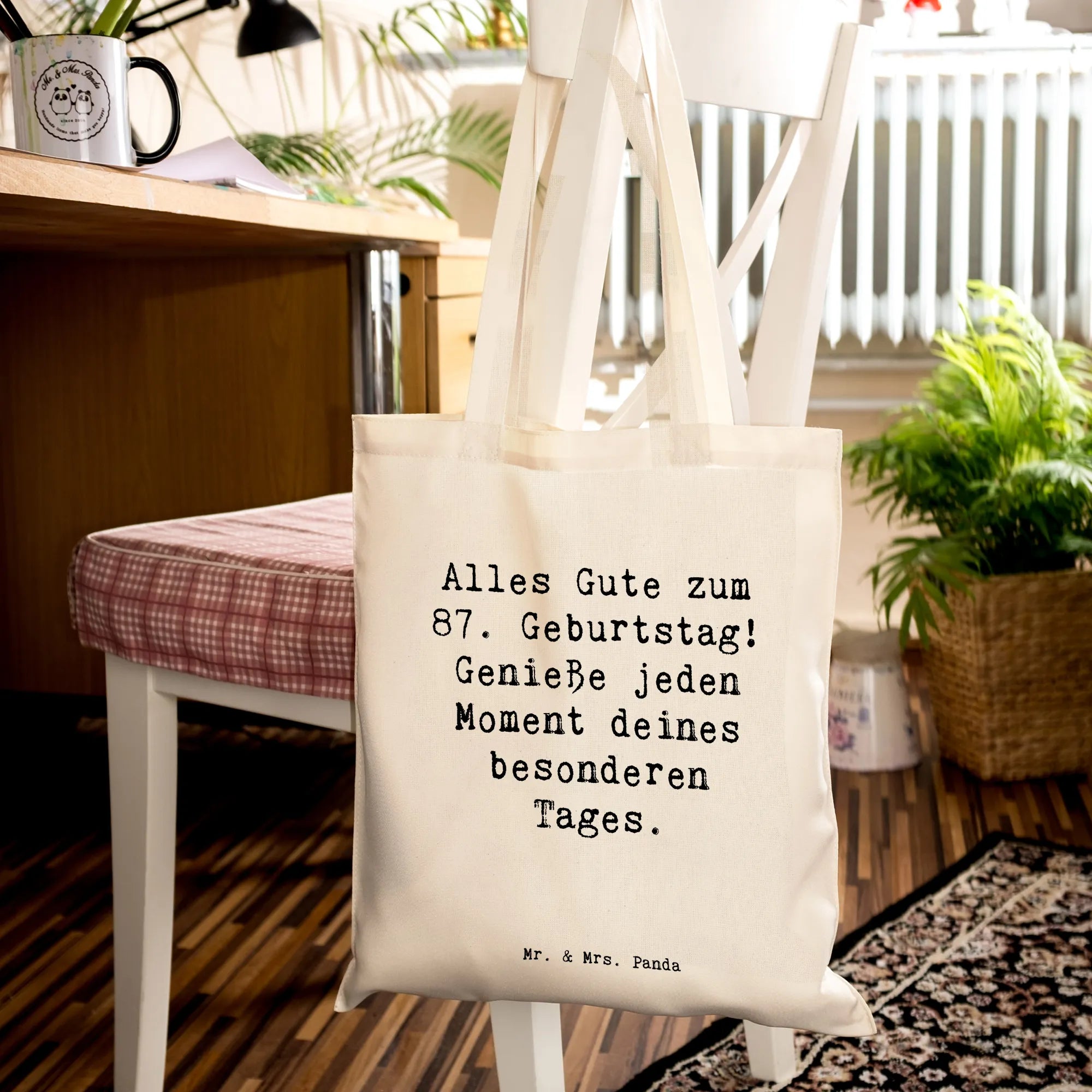 Tragetasche Spruch 87. Geburtstag