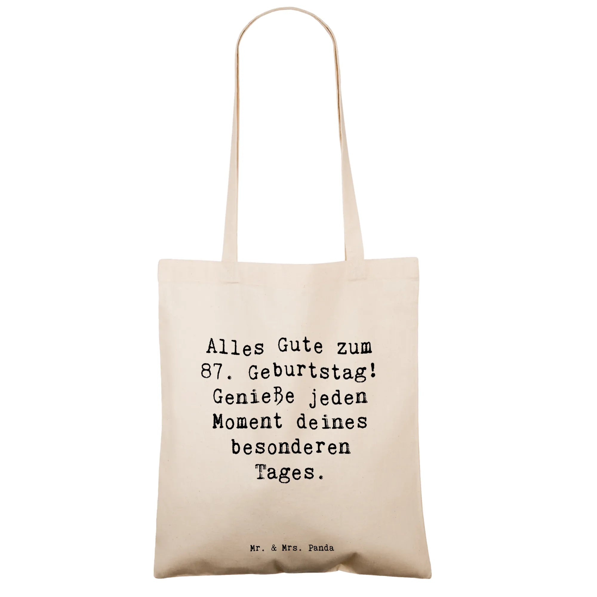 Tragetasche Spruch 87. Geburtstag