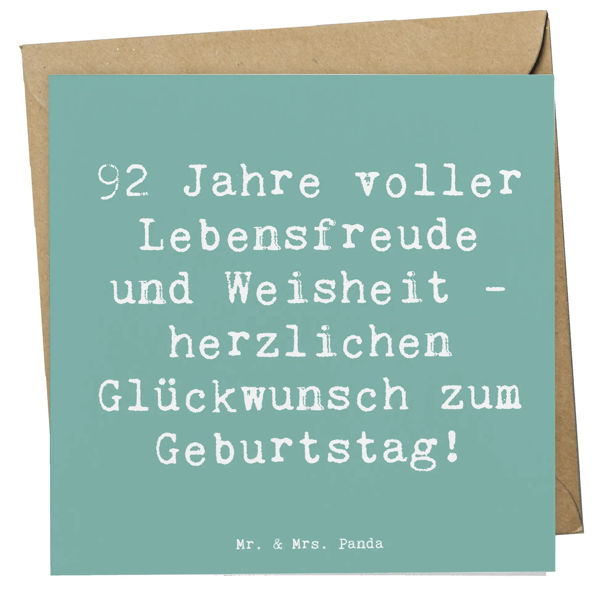 Deluxe Karte Spruch 92. Geburtstag anlasskarte, Grußkarte, faltkarte, doppelkarte, Glückwunschkarte, Klappkarte, Geschenk, Geburtstag, Geburtstagsgeschenk