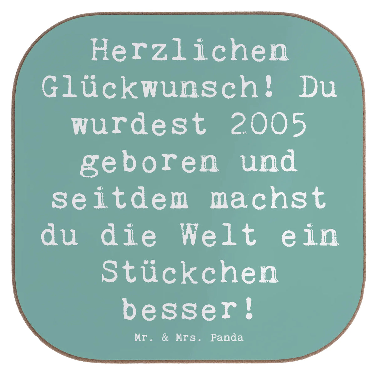 Untersetzer Spruch 2005 Geburtstag