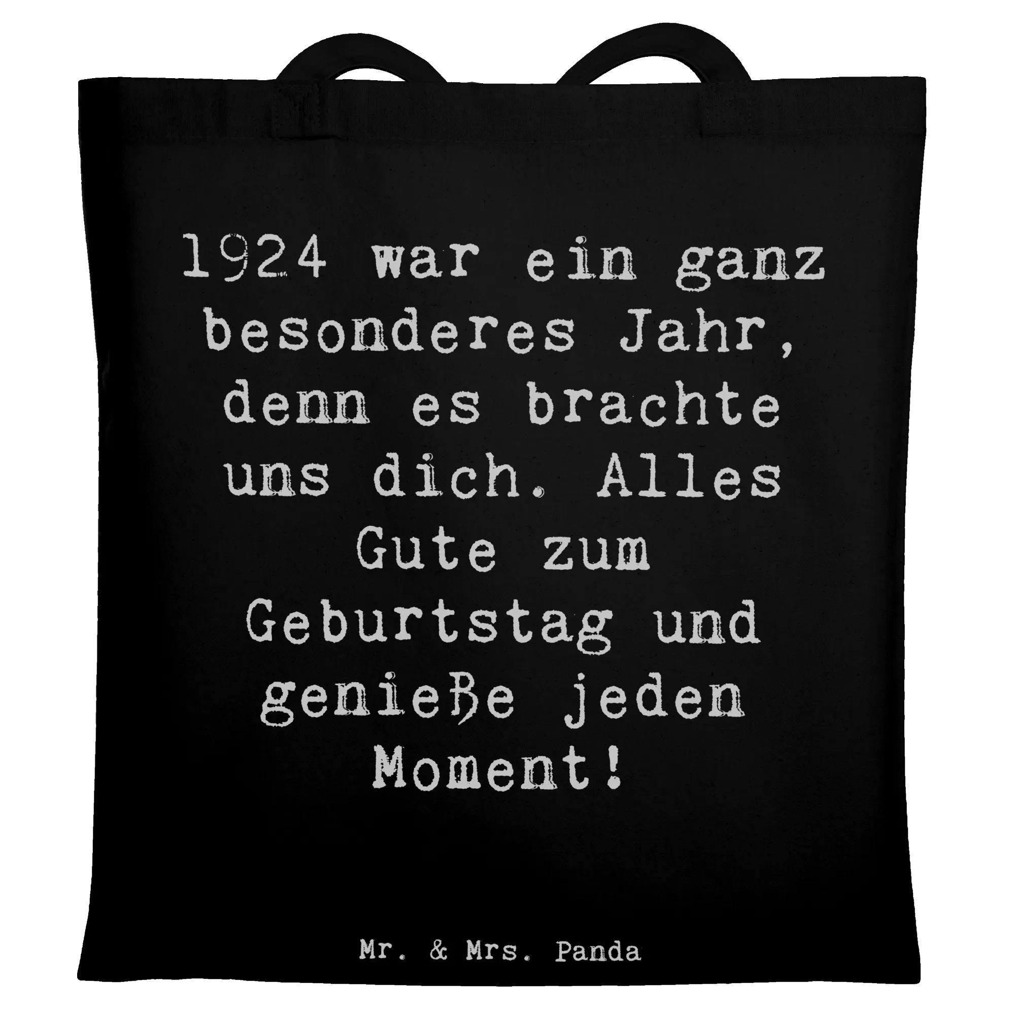 Tragetasche Spruch 1924 Geburtstag