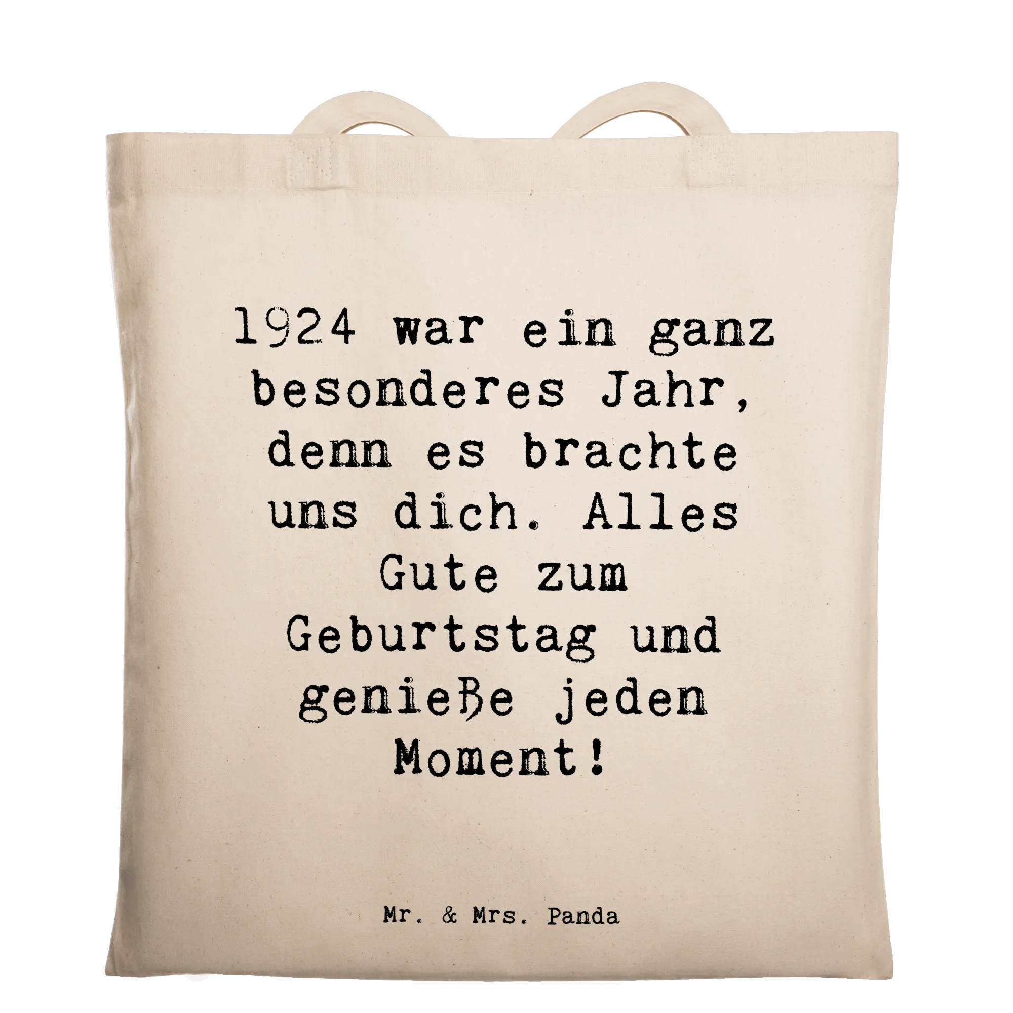 Tragetasche Spruch 1924 Geburtstag
