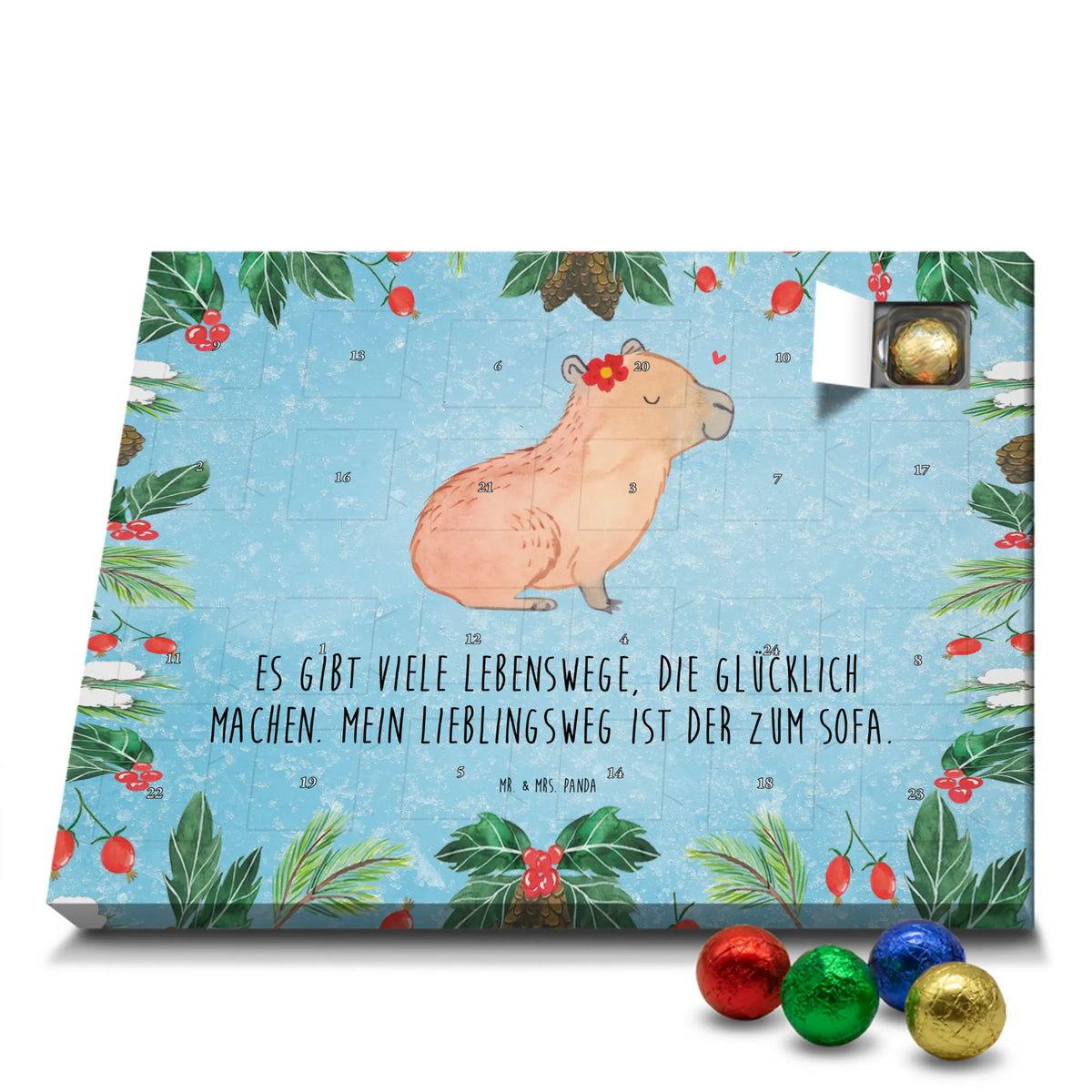 Schoko Adventskalender Capybara Blume
